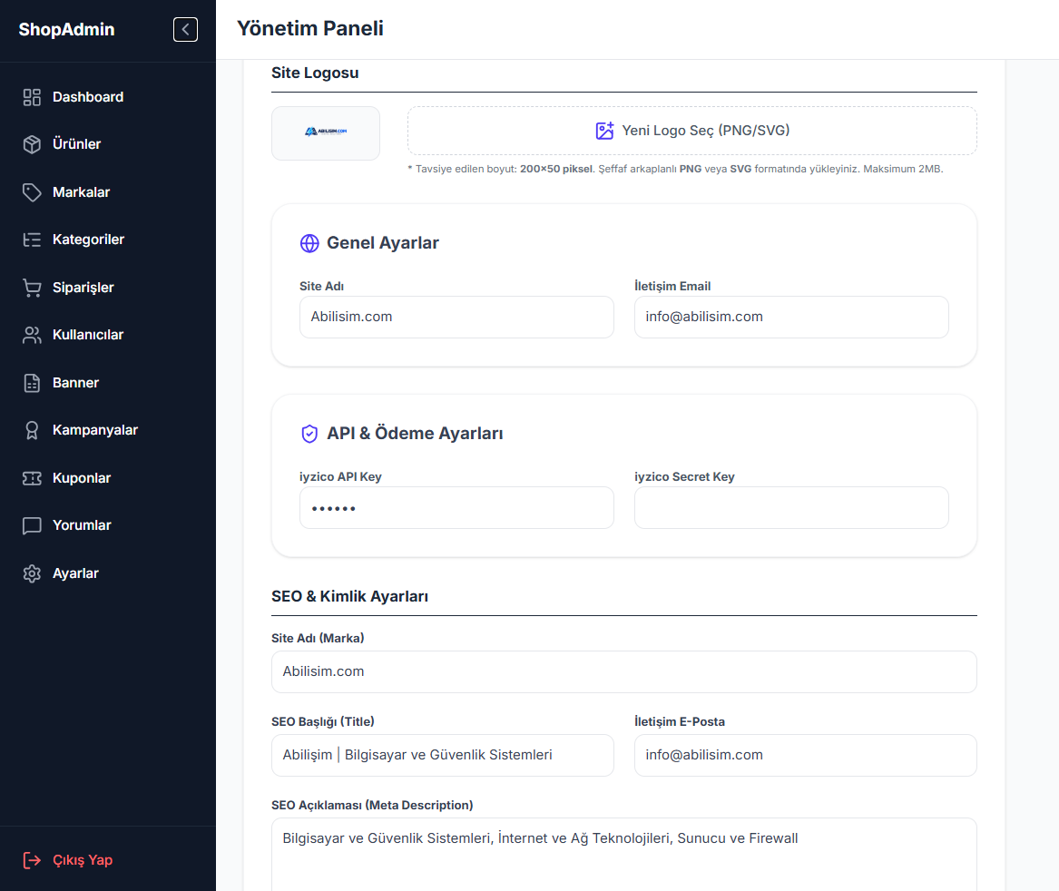 Alışveriş Sitesi Scripti - 9